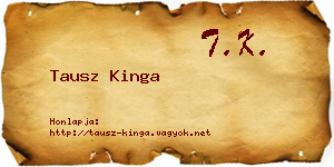 Tausz Kinga névjegykártya